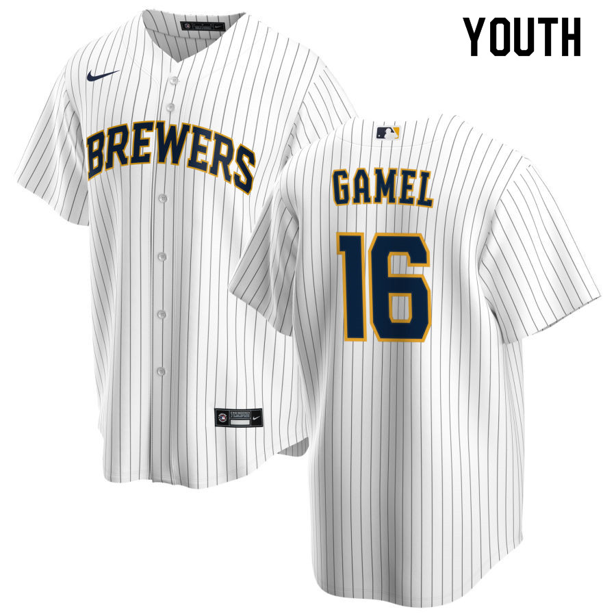 Nike Youth #16 Ben Gamel Milwaukee Brewers Baseball Jerseys Sale-White